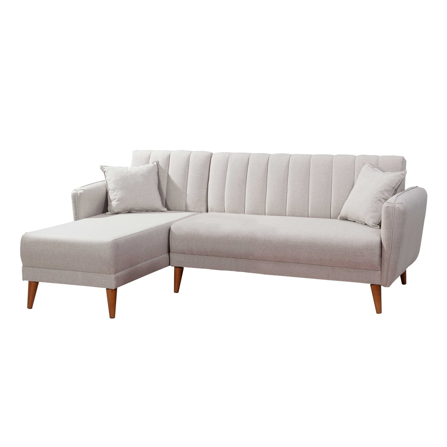 Sofá cama con chaiselongue Taif crudo 225x150x85cm