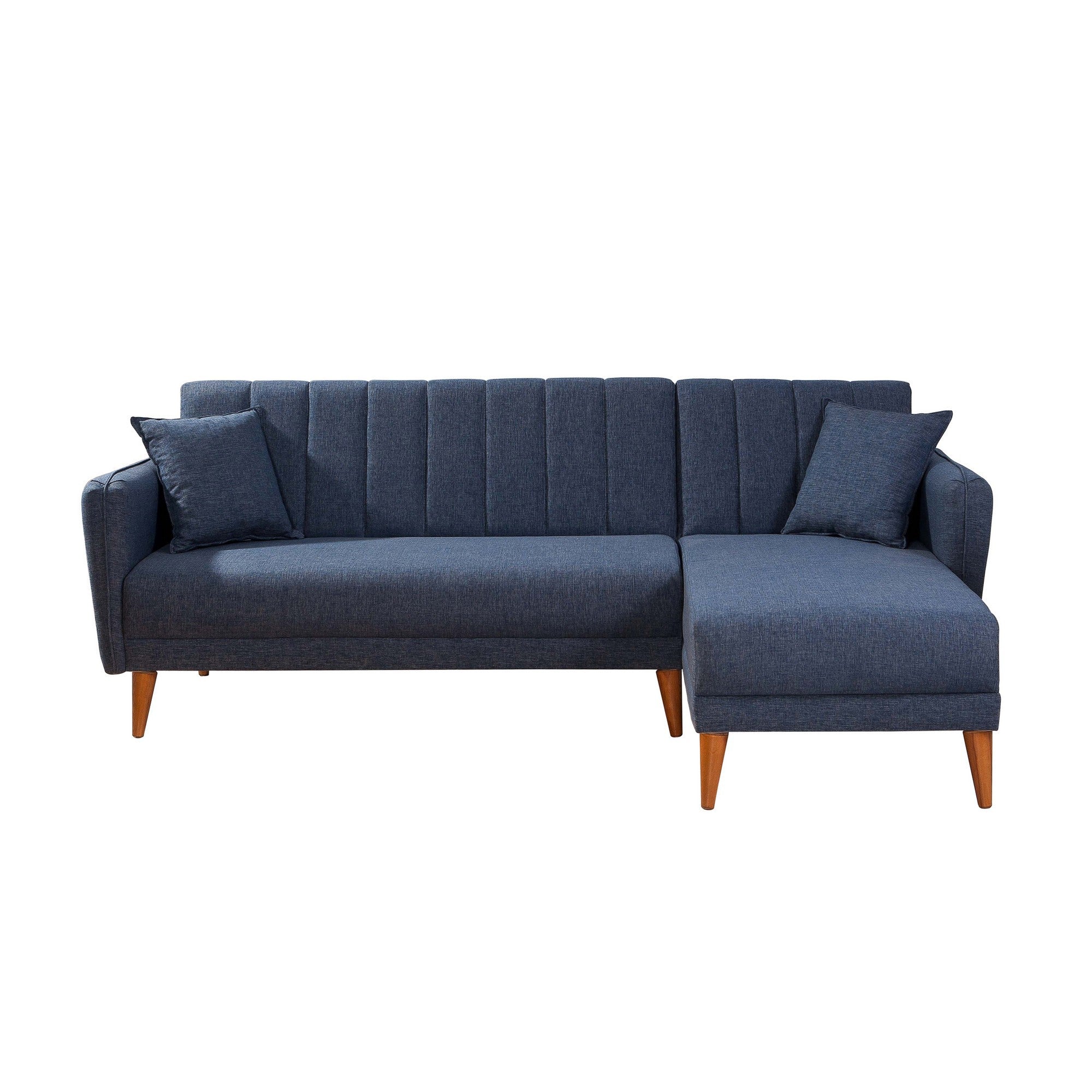 Sofá cama con chaiselongue Daly azul 225x150x85cm