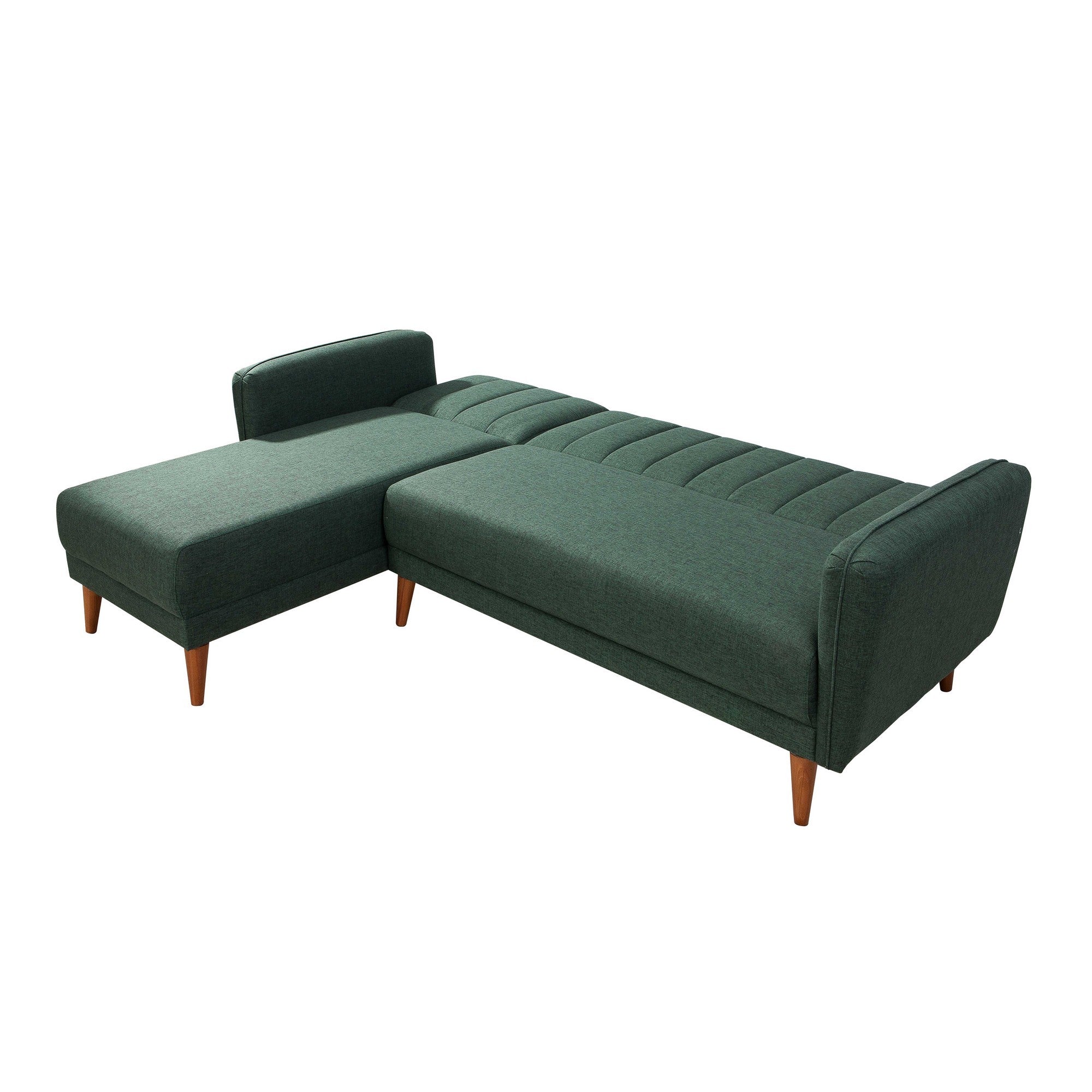 Sofá cama con chaiselongue Taif verde 225x150x85cm