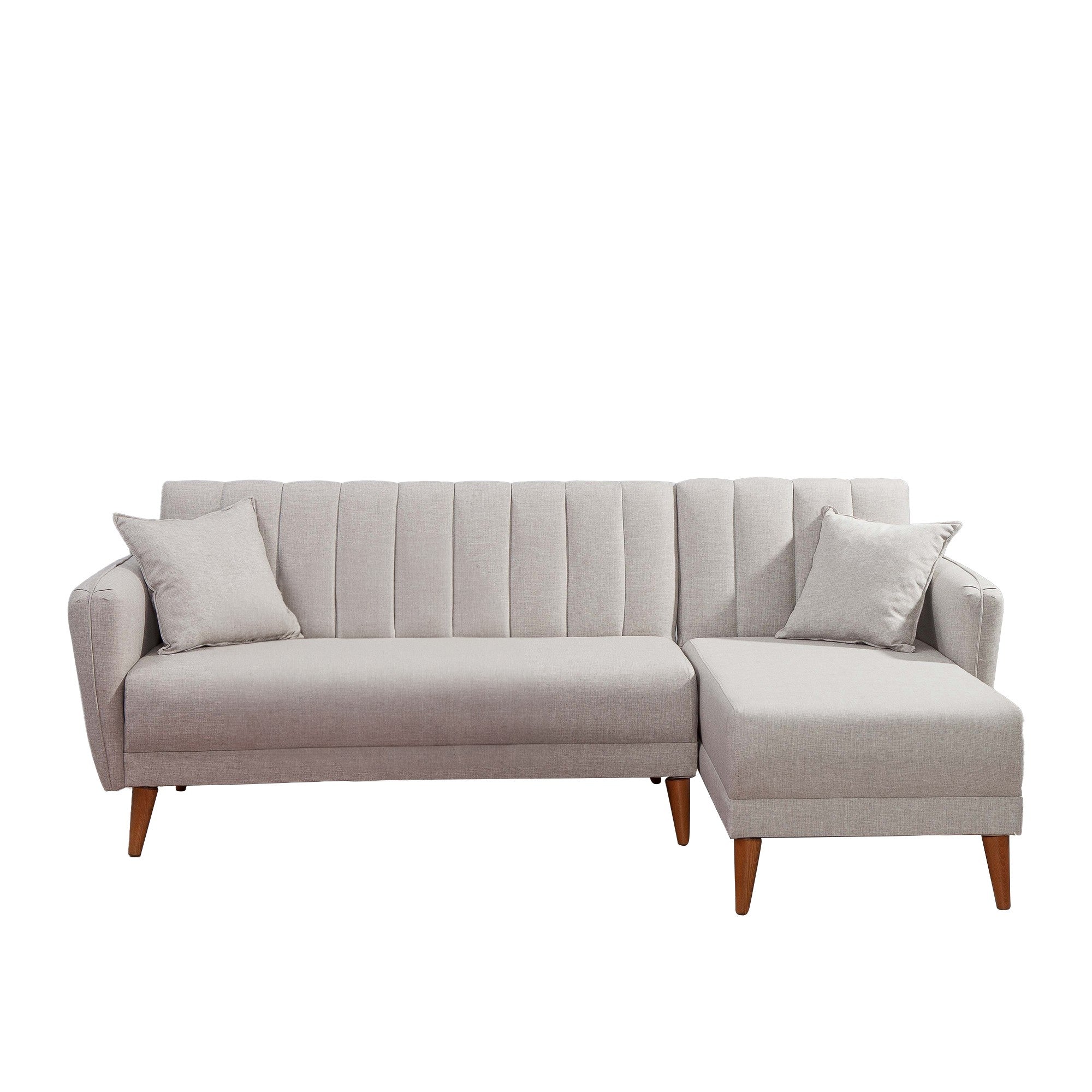 Sofá cama con chaiselongue Daly crudo 225x150x85cm