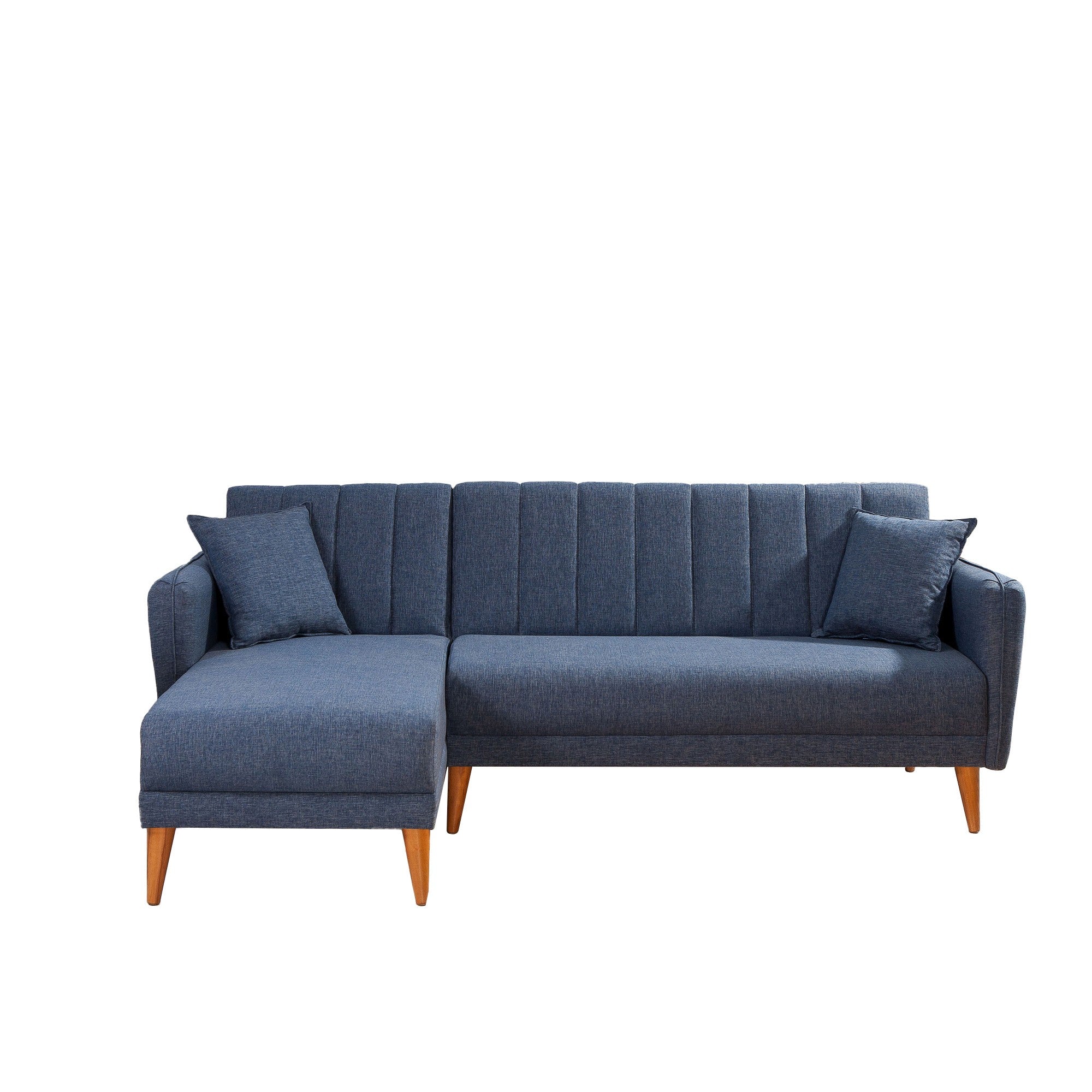 Sofá cama con chaiselongue Taif azul 225x150x85cm