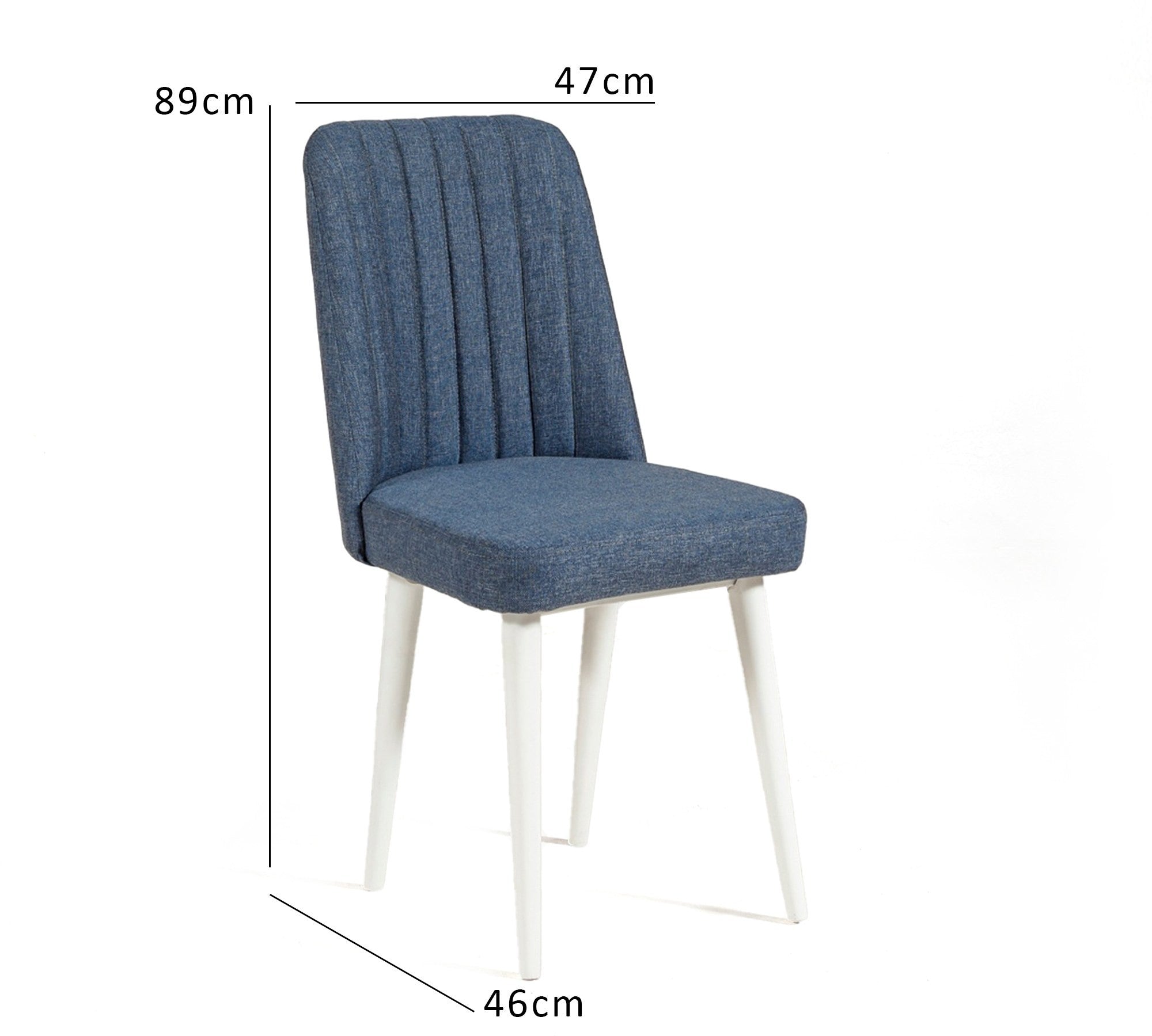 Silla Ingrid azul 46x46x89cm