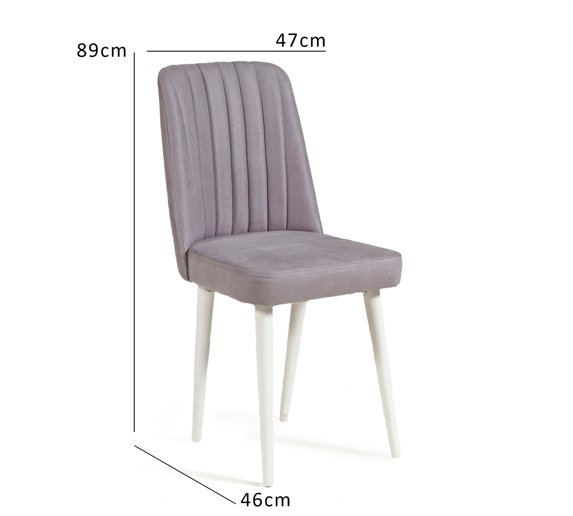 Silla Ingrid gris claro 47x46x85cm