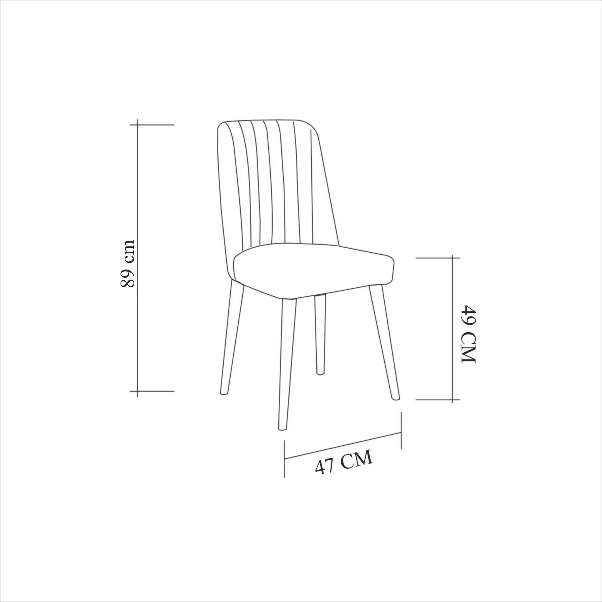 Silla Leonor azul 47x46x89cm