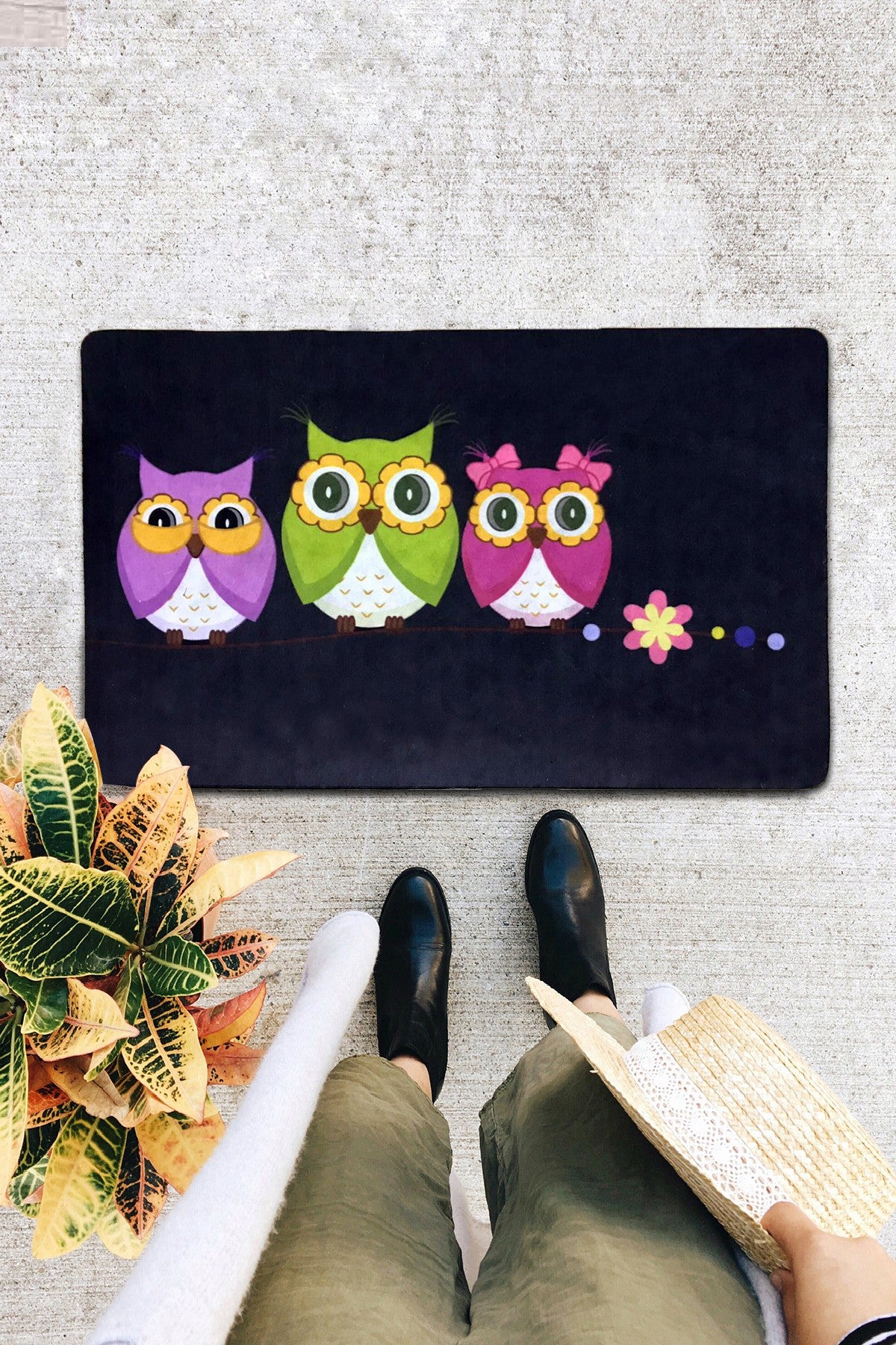 Felpudo Owls 40x60cm