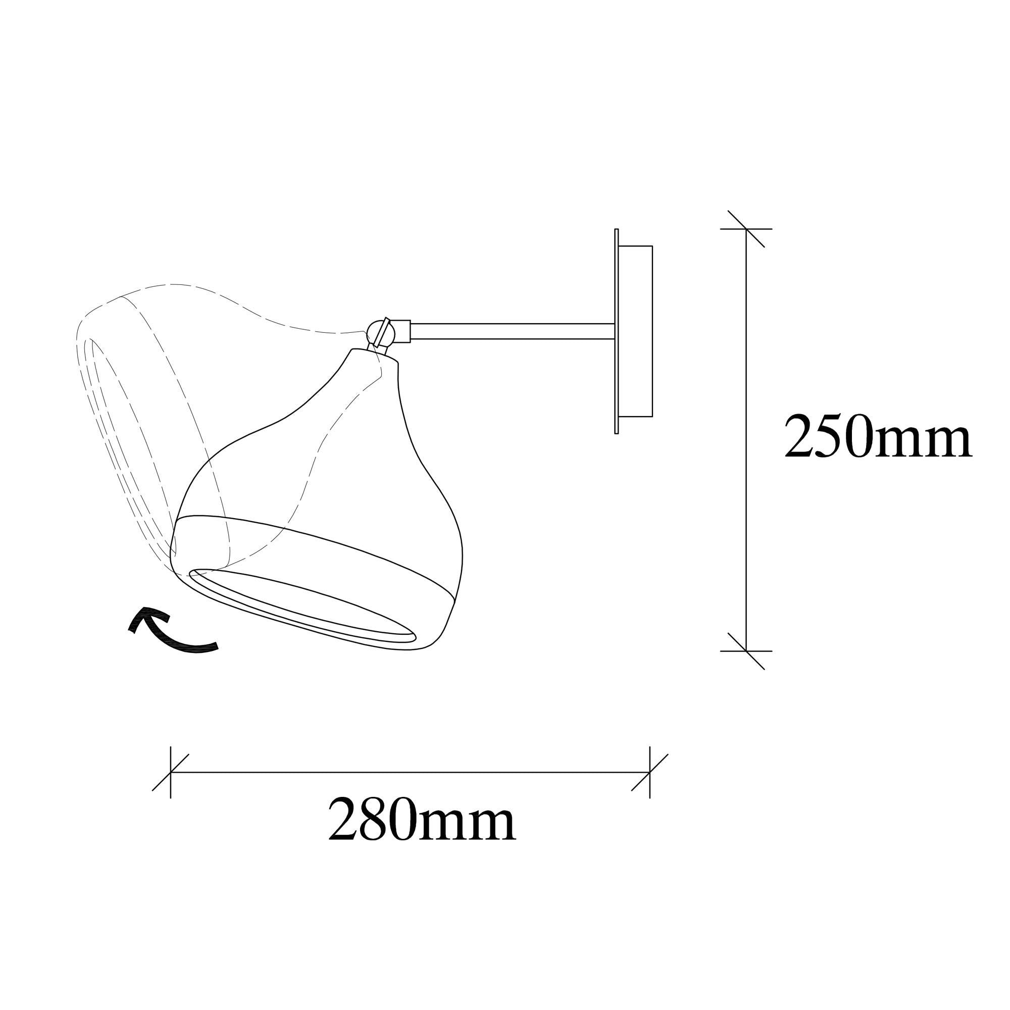 Aplique de pared Anlo 17x28x25cm