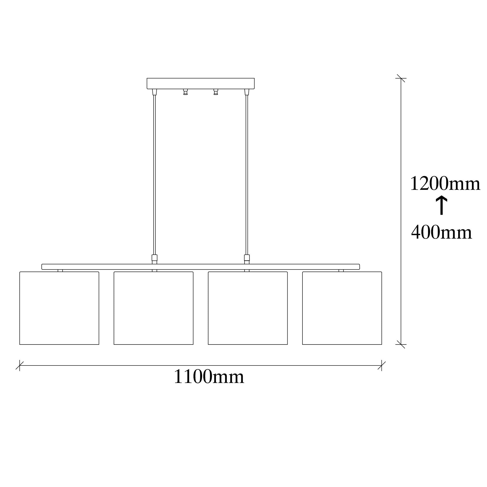 Lámpara de techo Miller 110x25x40(120)cm