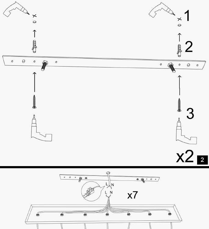 Lámpara de techo Anlo 67x17x25(111)cm