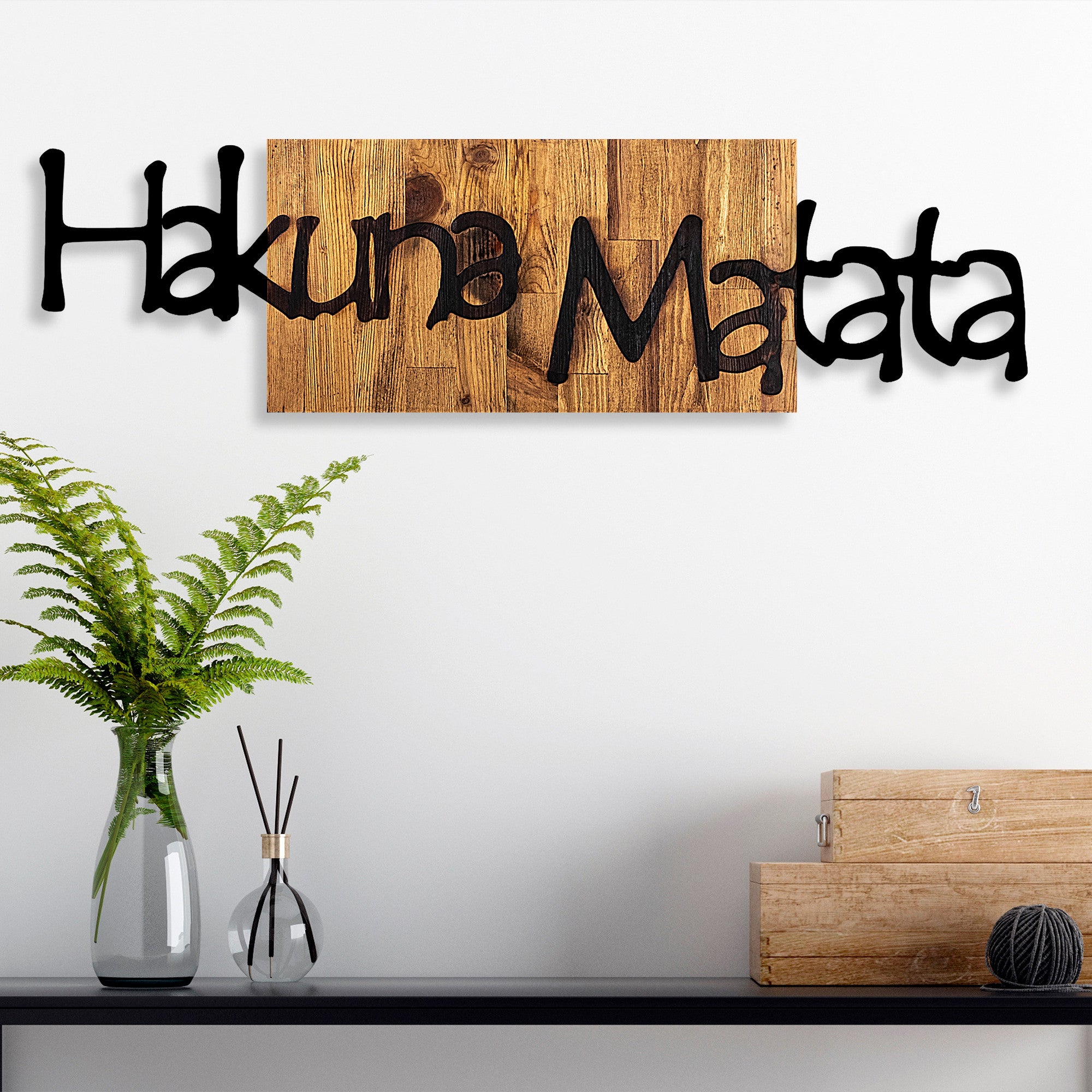 Decoración vertical Hakuna 108x30cm