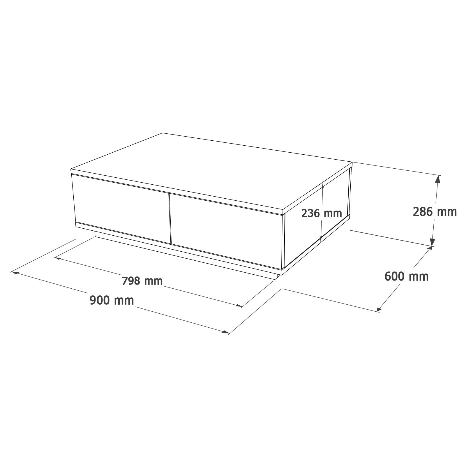 Mesa de centro Dexter 90x60x29cm