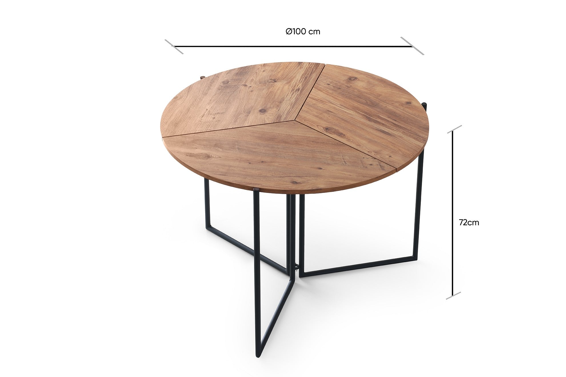 Mesa de comedor plegable Adrano 100x100x72cm